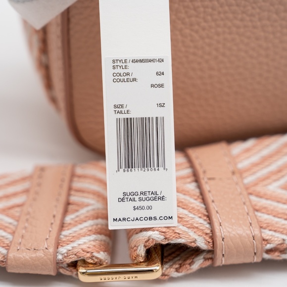 Marc Jacobs Groove 2.0 Webbing Mini Messenger Bag Rose Pink Leather - Picture 12 of 12